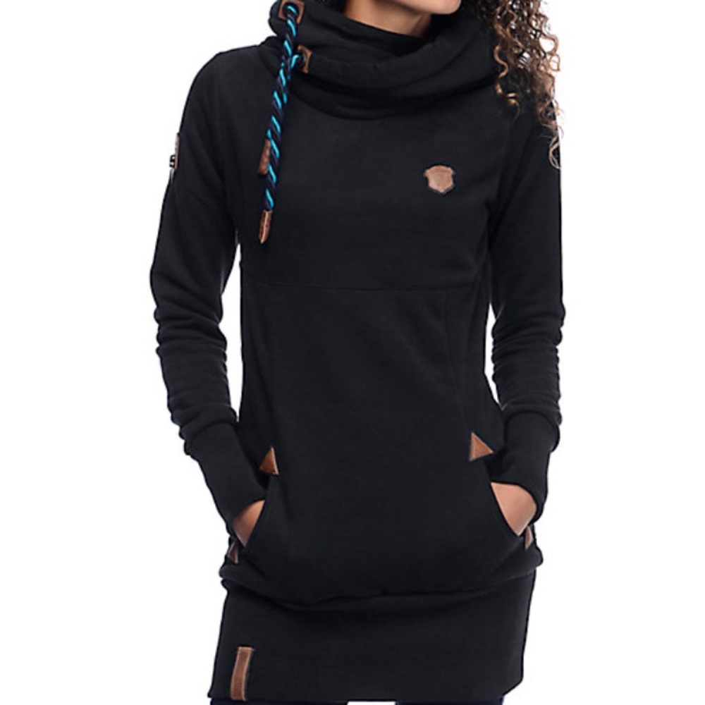 Naketano long black hoodie